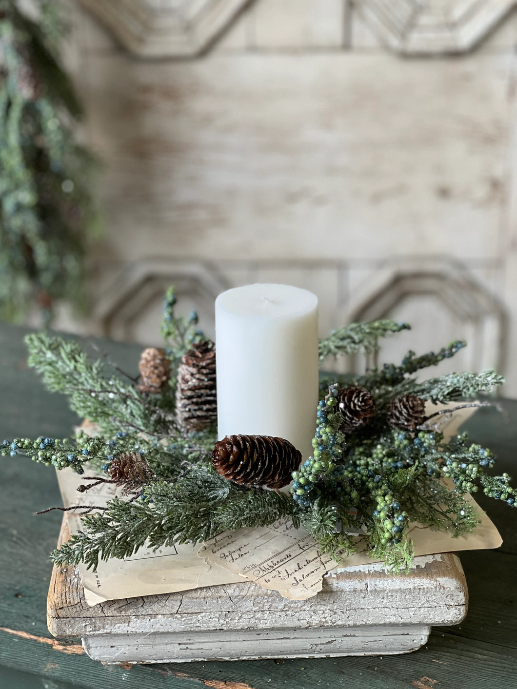 Greensleeves Pine Candle Ring