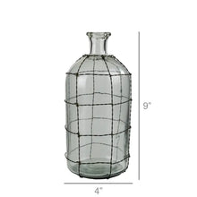 Load image into Gallery viewer, Wire Grid Conde Glass Bottle