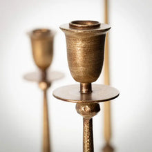 Load image into Gallery viewer, Antique Brass Taper Holder
