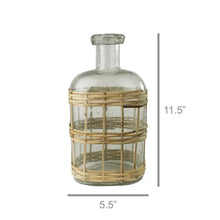Load image into Gallery viewer, Glass &amp; Rattan Cairo Bottle