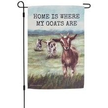 Load image into Gallery viewer, Home Where My Goats Are Garden Flag