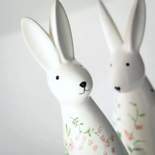 Load image into Gallery viewer, Floral Bunny Figurine
