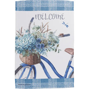 Welcome Bike Garden Flag