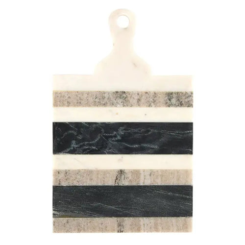 Stripe Marble Board with Handle