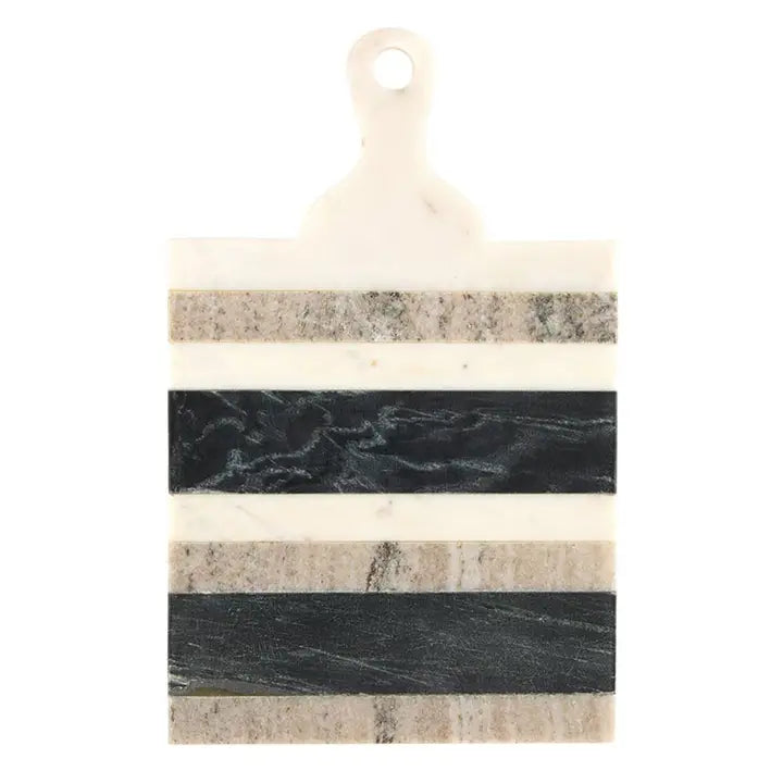Stripe Marble Board with Handle