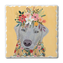 Load image into Gallery viewer, Floral Dogs Coaster