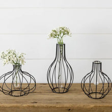 Load image into Gallery viewer, Stem Vase w/ Metal Frame
