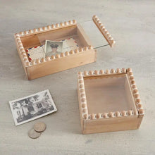 Load image into Gallery viewer, Beaded Glass Top Box