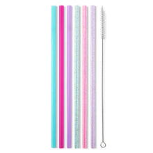 Load image into Gallery viewer, Cloud Nine Glitter Reusable Straw Set