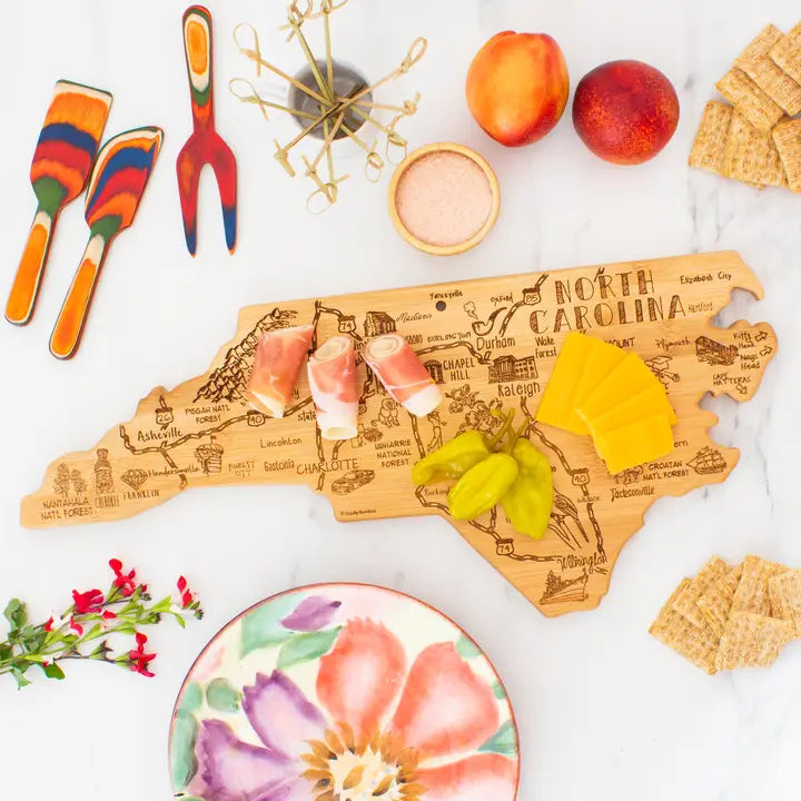 Destination North Carolina State-Shaped Cutting Board