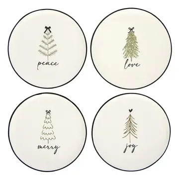 Ceramic Holiday Appetizer Plates
