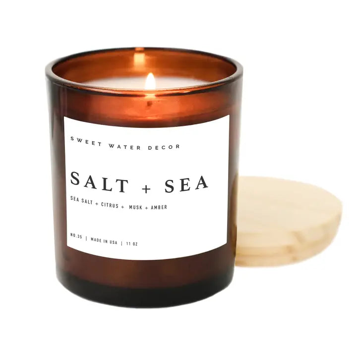 Salt & Sea Amber Jar Soy Candle