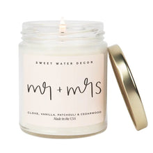 Load image into Gallery viewer, Mr. &amp; Mrs. 9 oz Soy Candle