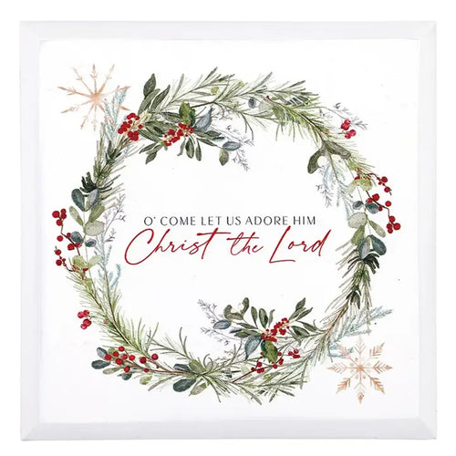 Plaque - O Come Let Us Adore Him