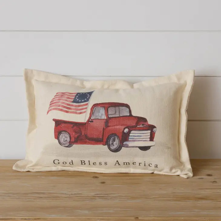 God Bless America Truck Pillow