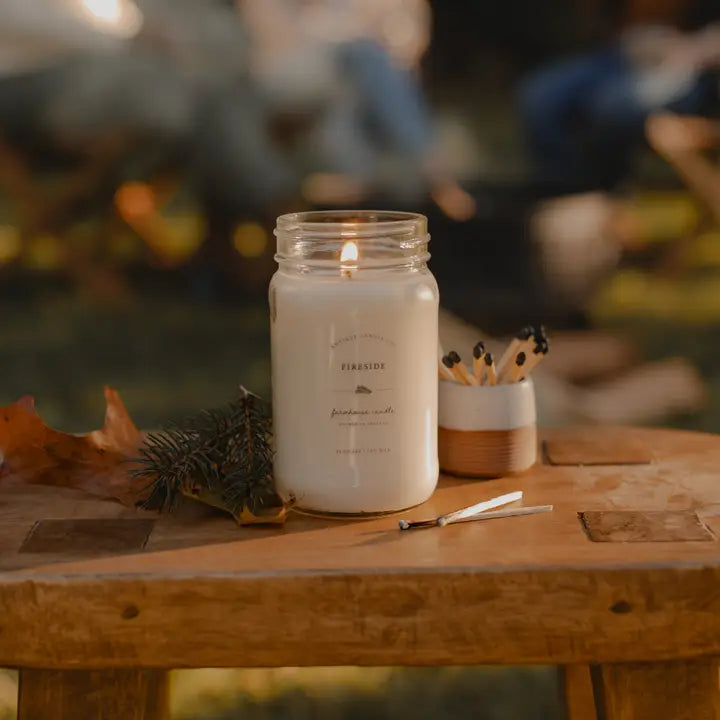 Fireside 16oz Mason Jar Candle