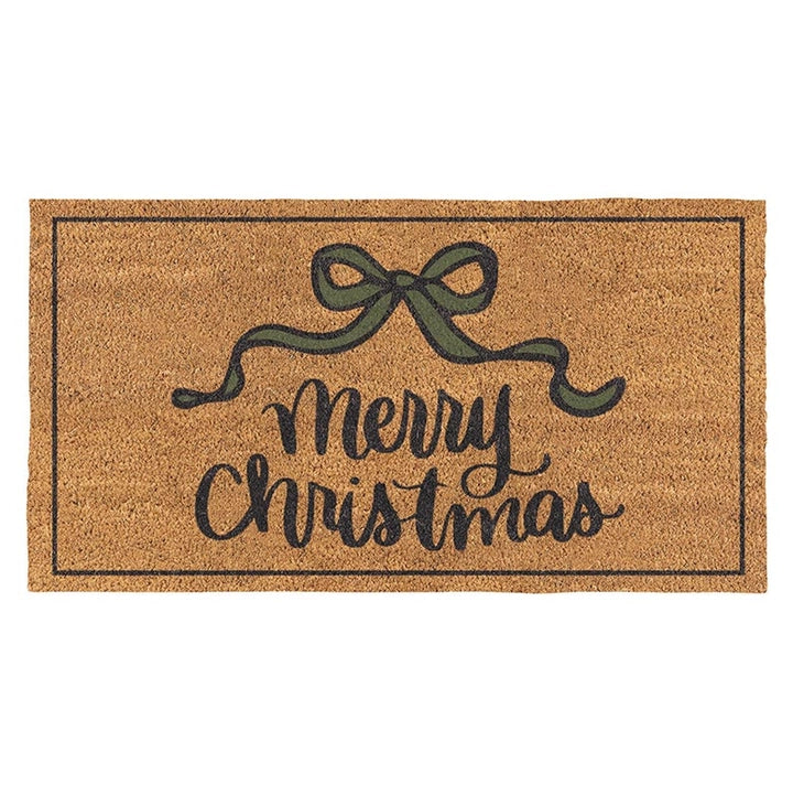 Merry Christmas Bow Doormat
