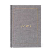 Load image into Gallery viewer, Wedding Vow Books - Wedding Keepsake Book W/Gold Foil Linen