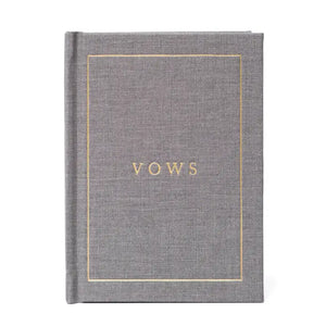 Wedding Vow Books - Wedding Keepsake Book W/Gold Foil Linen