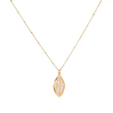 Load image into Gallery viewer, Prayer Cross Necklace Gold/Blush