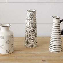 Load image into Gallery viewer, Black &amp; White Abstract Vase