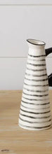 Load image into Gallery viewer, Black &amp; White Abstract Vase
