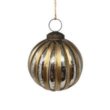 Load image into Gallery viewer, Silver/Platinum Hand Painted Glass Ornament