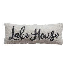 Load image into Gallery viewer, Lake House Wool &amp; Cotton Punch Hook Lumbar Pillow