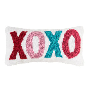 Valentine's Day Colorful XOXO Throw Pillow