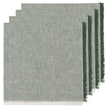 Load image into Gallery viewer, Jade Green Chambray Napkins Set of 4