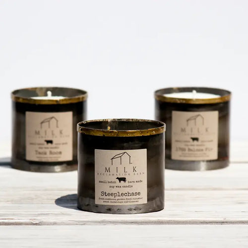Whiskey Oak Barn Metal Soy Candle