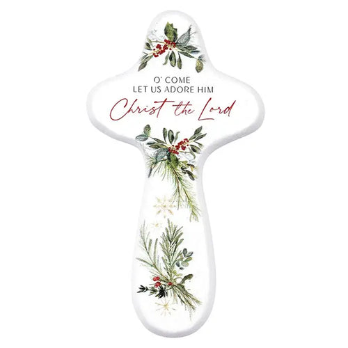 Handheld Cross - O Come Let Us Adore Him