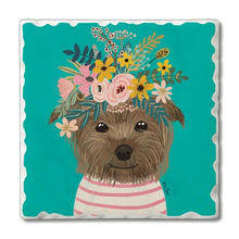 Load image into Gallery viewer, Floral Dogs Coaster