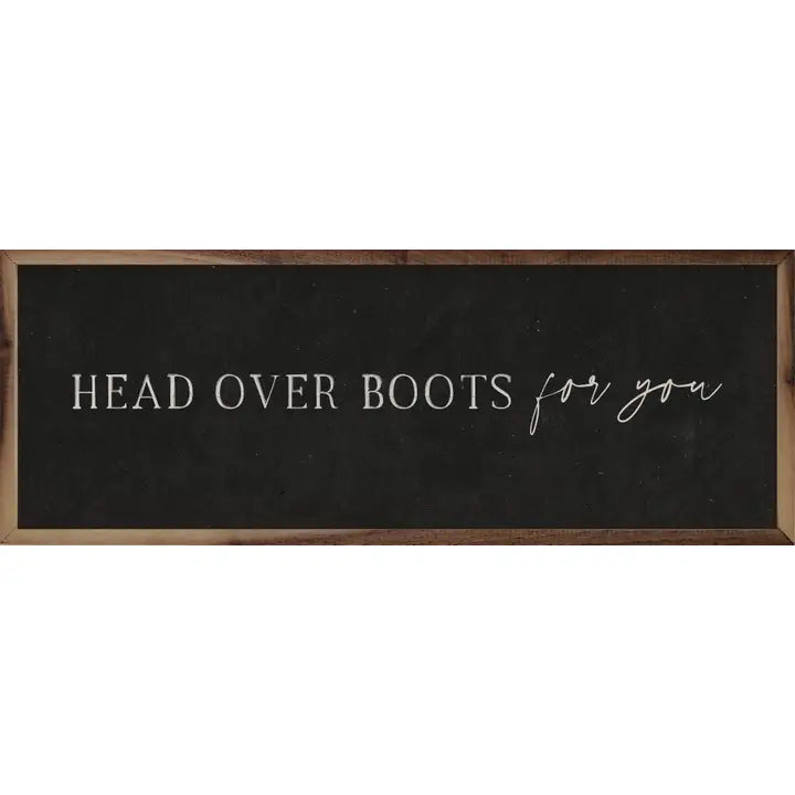 Head Over Boots For You Wood Framed Picture