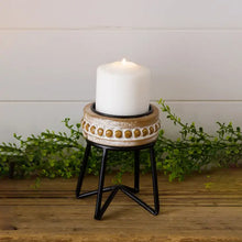 Load image into Gallery viewer, Beaded Pillar Candle Stand