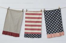 Load image into Gallery viewer, Stars &amp; Stripes Ruffle Tea Towel