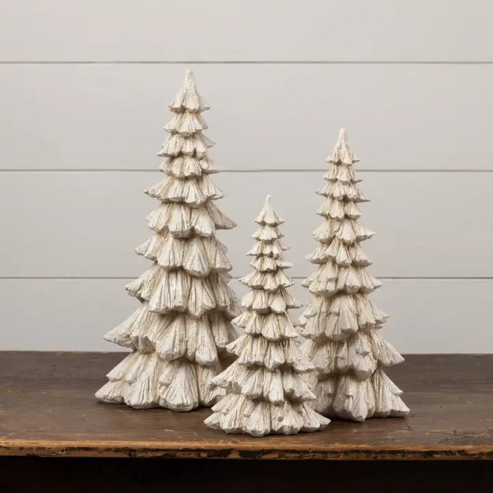 Glittered Cream Tree