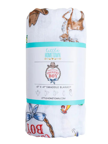 Country Boy Muslin Swaddle