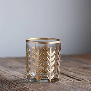 Golden Leaf Votive Holder