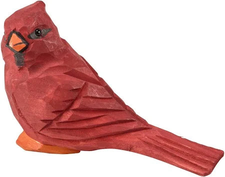 Wooden Cardinal Figurine