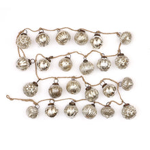 Load image into Gallery viewer, Embossed Mercury Glass Ornament Garland