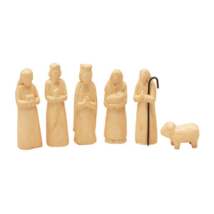 Handmade Paper Mache Nativity, Set of 6