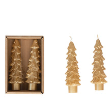 Load image into Gallery viewer, Unscented Tree Shaped Taper Candles, Set of 2