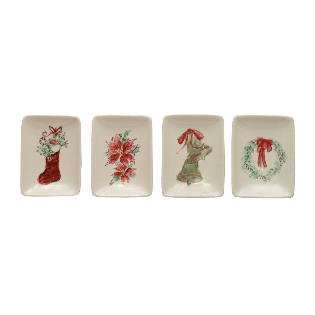 Stoneware Dish w/Holiday Image
