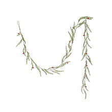 Load image into Gallery viewer, Faux Cedar Garland w/ Red Berries