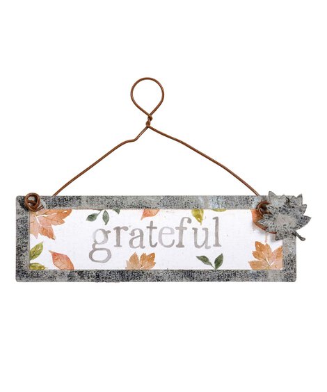 Fall Saying Metal Hanging Ornament