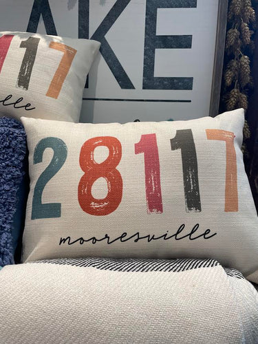 Multi-Colored Zip Code Pillow