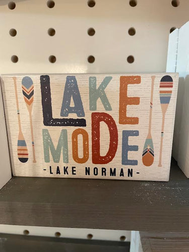 Lake Mode Block Sign