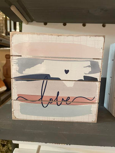 Love NC Watercolor Pallet Sign