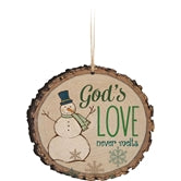 God's Love Never Melts Ornament